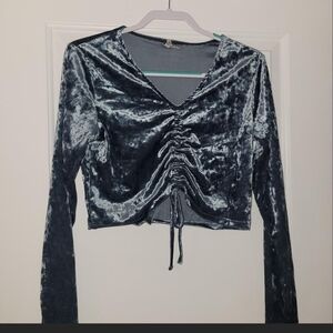 H&M Velvet Crop Top
